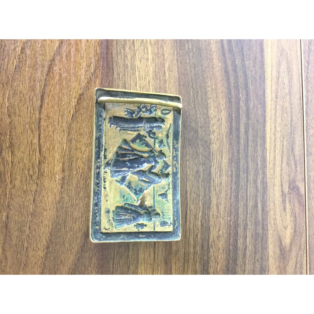 Vintage Solid figural dancing Brass women Brass Belt Buckle - Picture 5 of 8